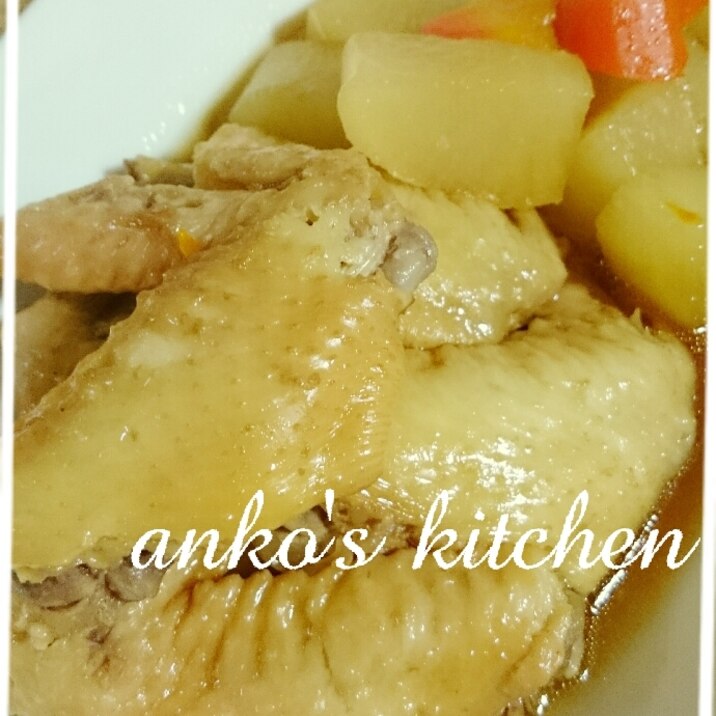 圧力鍋で簡単 手羽先と大根の煮物 レシピ 作り方 By Anko777 楽天レシピ